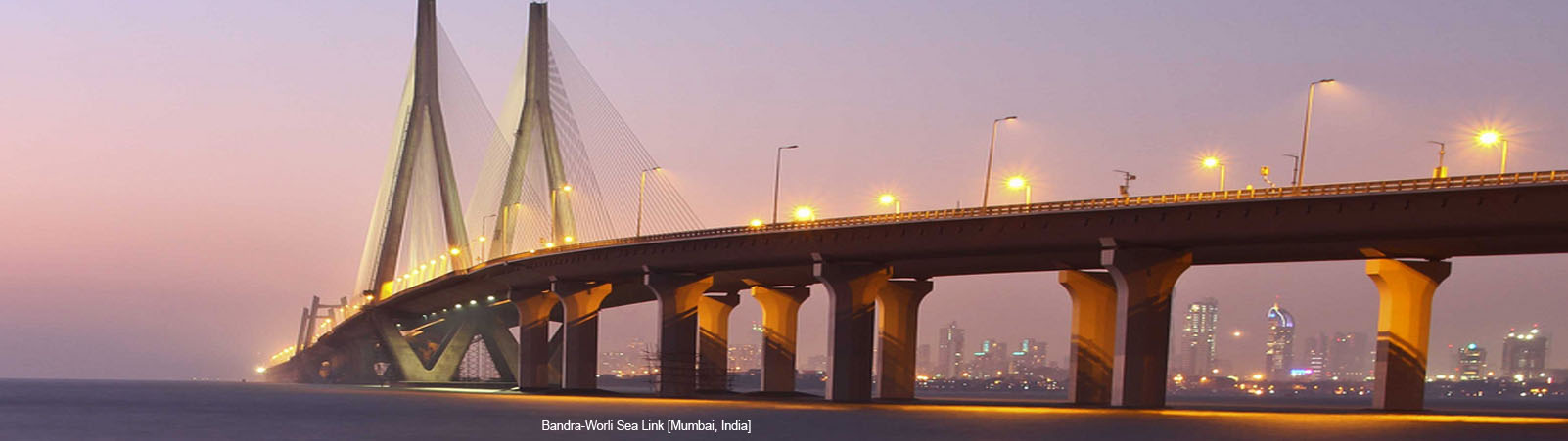 Bandra-Worli Sea Link at dusk, Mumbai
